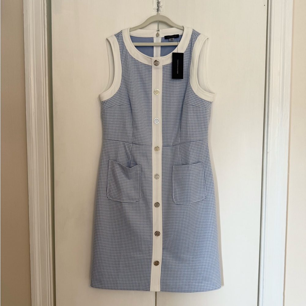 Tommy Hilfiger Blue Sleeveless Sheath Dress